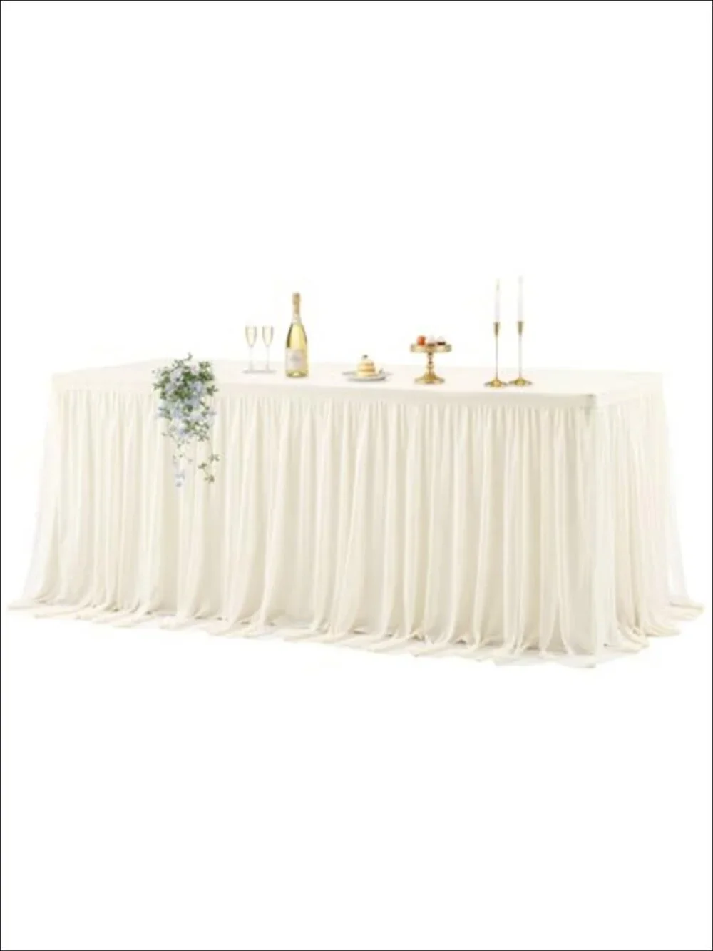 Tulle Tablecloth Tutu Table Skirt for 6 Foot Rectangle Tables Ruffle